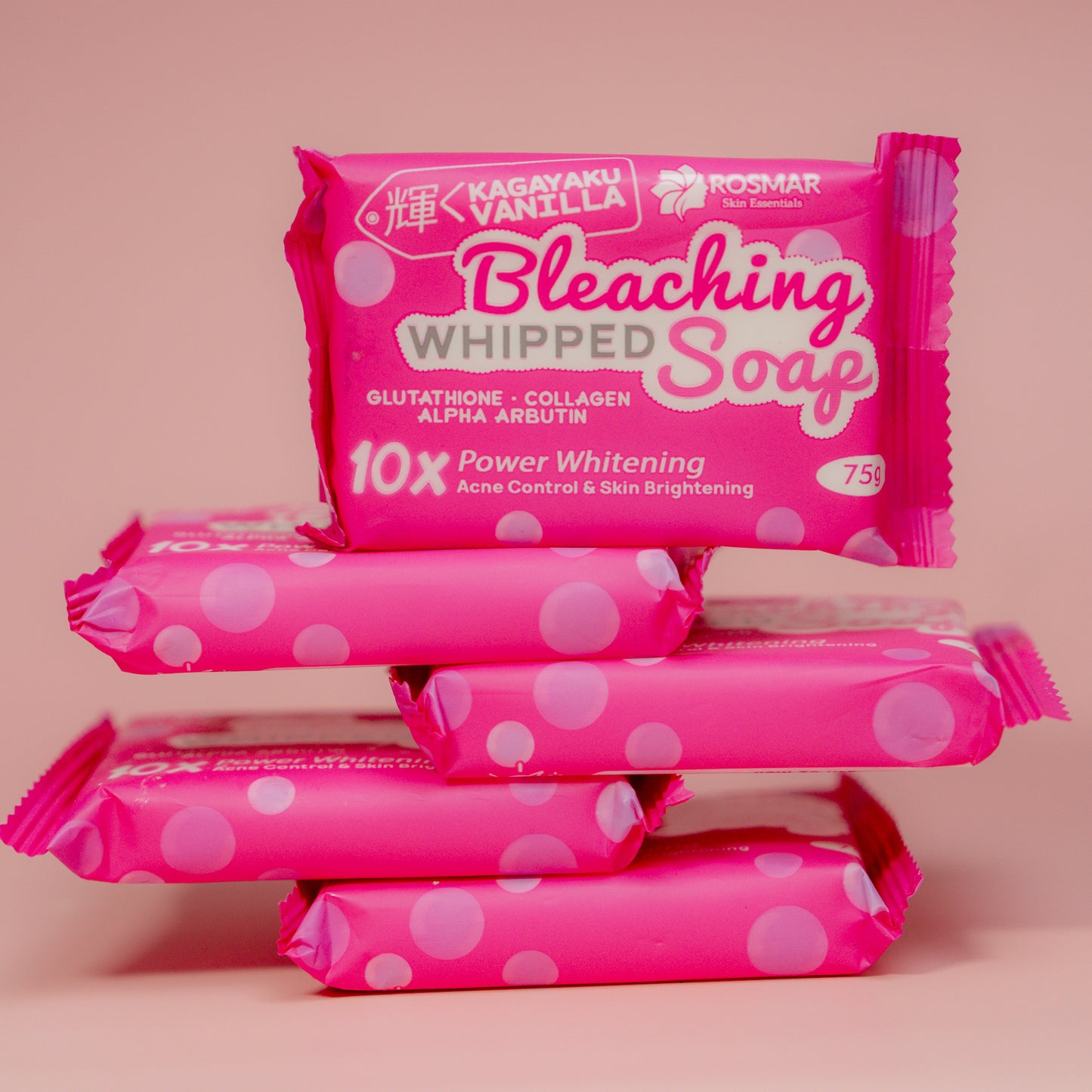 ROSMAR Kagayaku Vanilla Bleaching Whipped Soap New Packaging Glutathione Collagen Arbutin