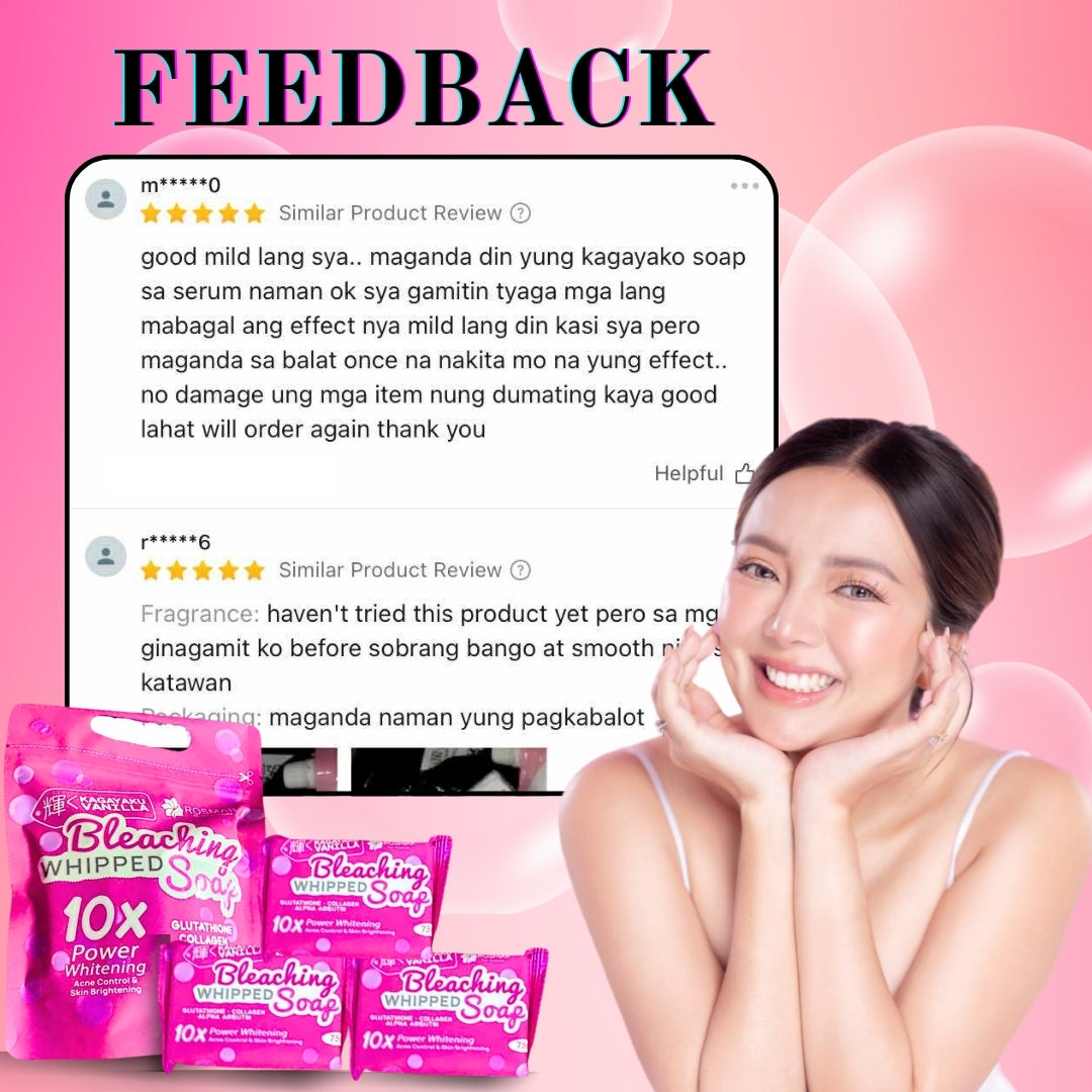ROSMAR Kagayaku Vanilla Bleaching Whipped Soap New Packaging Glutathione Collagen Arbutin