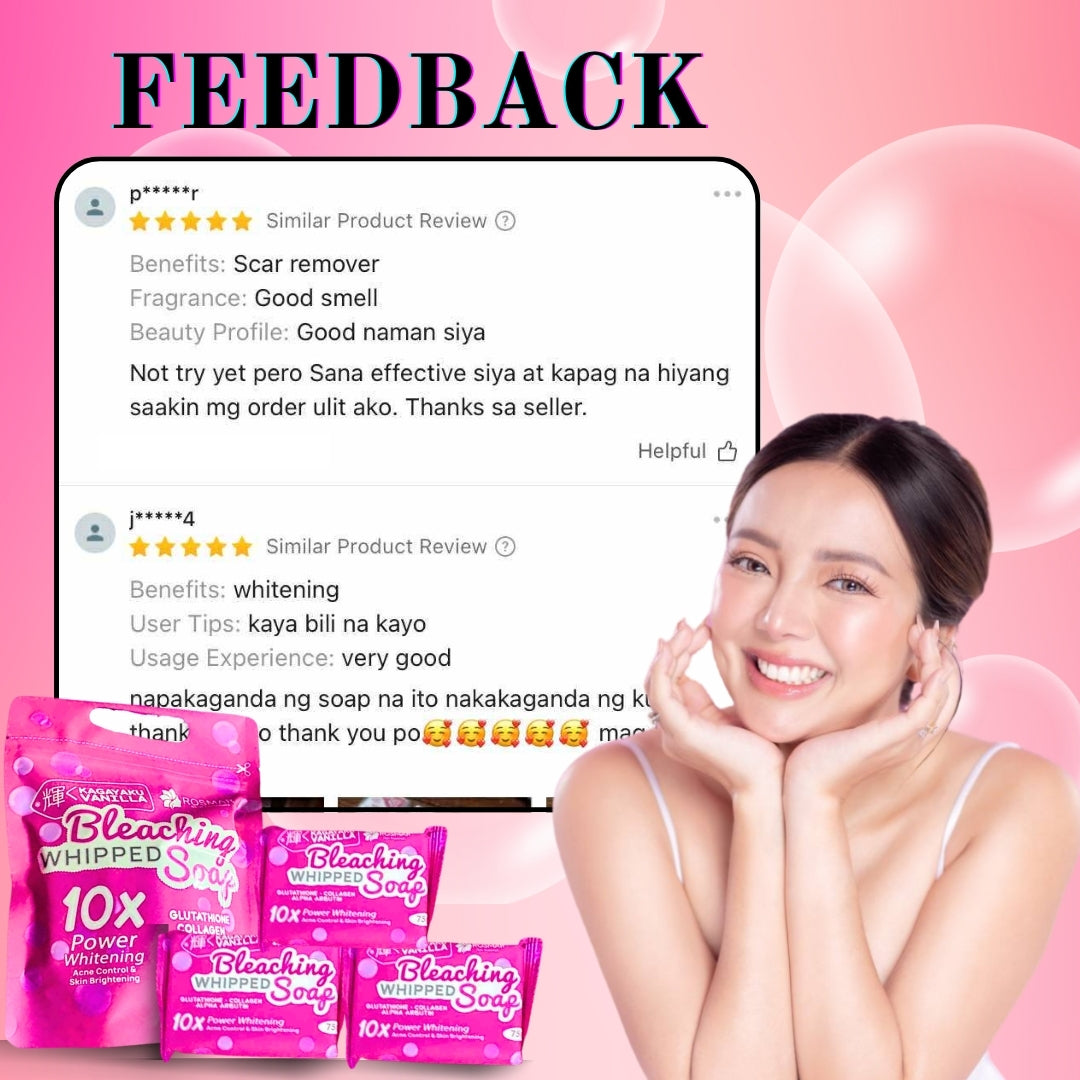 ROSMAR Kagayaku Vanilla Bleaching Whipped Soap New Packaging Glutathione Collagen Arbutin