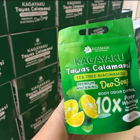 ROSMAR Tawas Calamansi Deo Soap 75g NEW PACKAGING 10x Power Whitening
