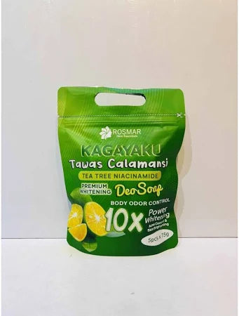 ROSMAR Tawas Calamansi Deo Soap 75g NEW PACKAGING 10x Power Whitening