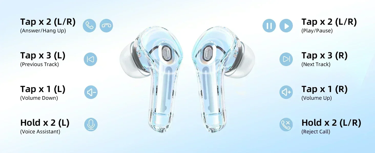 Z36 - Crystal Series Wireless Earphone Bluetooth