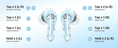 Z36 - Crystal Series Wireless Earphone Bluetooth