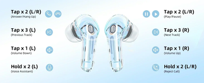 Z36 - Crystal Series Wireless Earphone Bluetooth