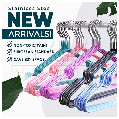 Z42 - Trending Item! Premium Colorful Stainless Steel Korean Style Non Slip Wire Hangers