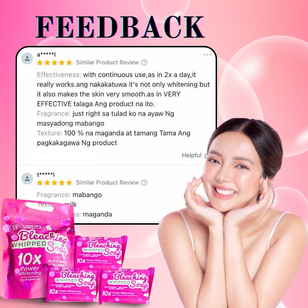 ROSMAR Kagayaku Vanilla Bleaching Whipped Soap New Packaging Glutathione Collagen Arbutin