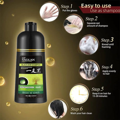 Z45 - Korean Herbal Hair Color Shampoo Permanent Color 500ml