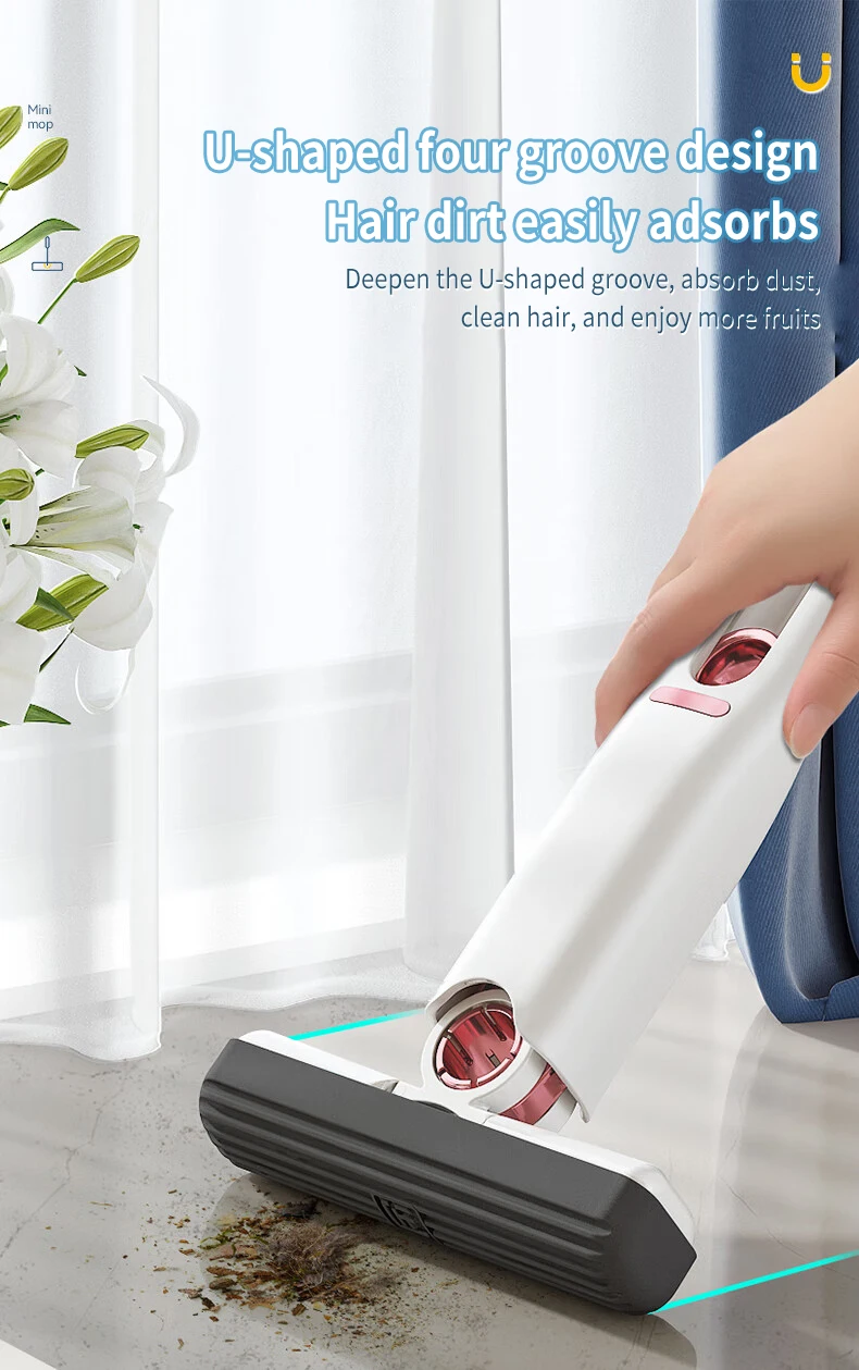 Z41 - Powerful Squeeze Mini Mop Folding Home Cleaning Mops with Self-squeezing