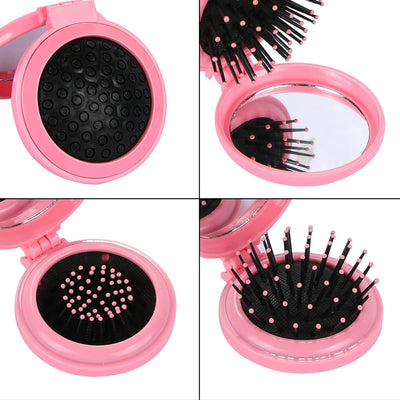 Z37 - Korean Cute Hairbrush Comb with Mirror