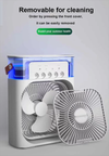 Z24 - Mini Portable Fan Air Cooling fan Humidifier Purifier Mist Cooler with 7 Colors LED Light