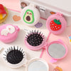 Z37 - Korean Cute Hairbrush Comb with Mirror