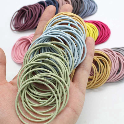 Z04-100pcs/bag Korean Elastic Hair Tie